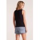 V Neck Gauze Tank