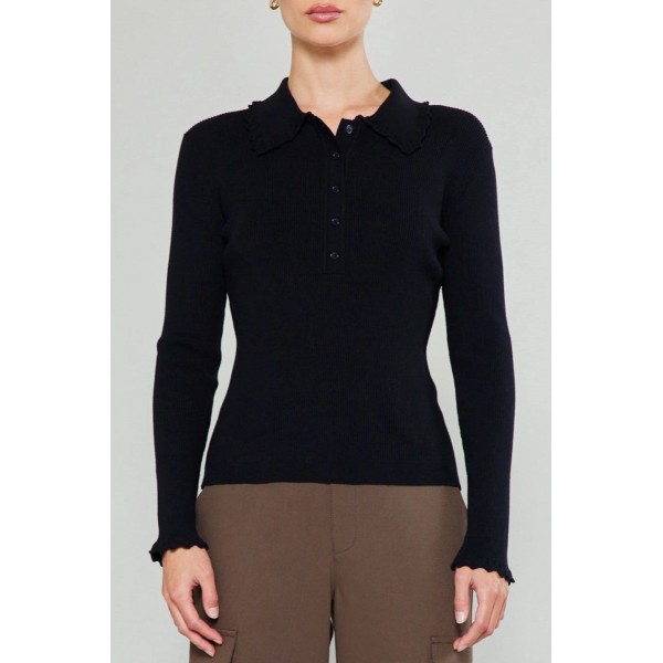 Polo Henley Knit
