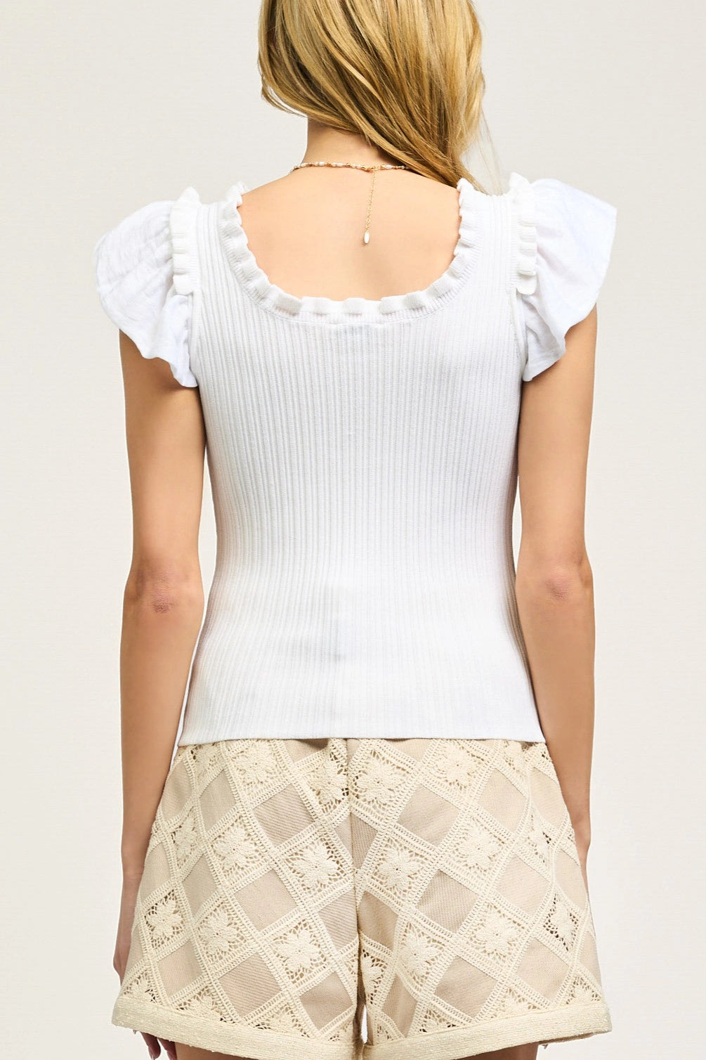 Ruffle Sleeve Top