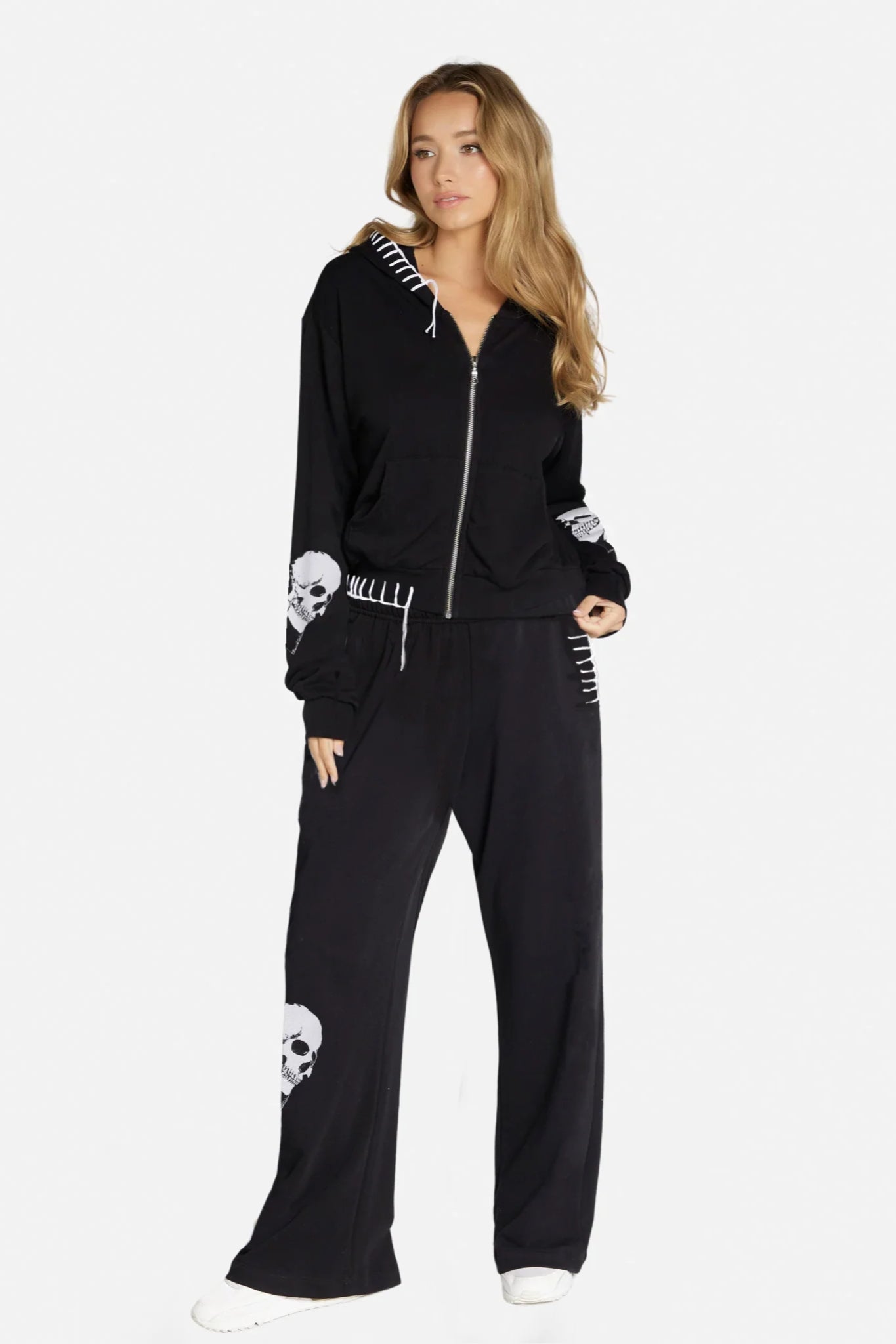 Lachelle Skull Heart Zip Hood