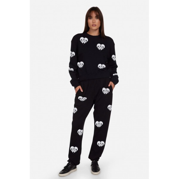 Spalding Skull Heart Sweat Shirt