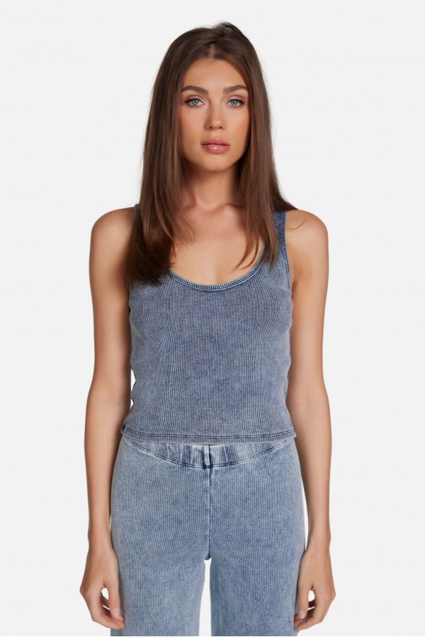 Perle Denim Wash Tank