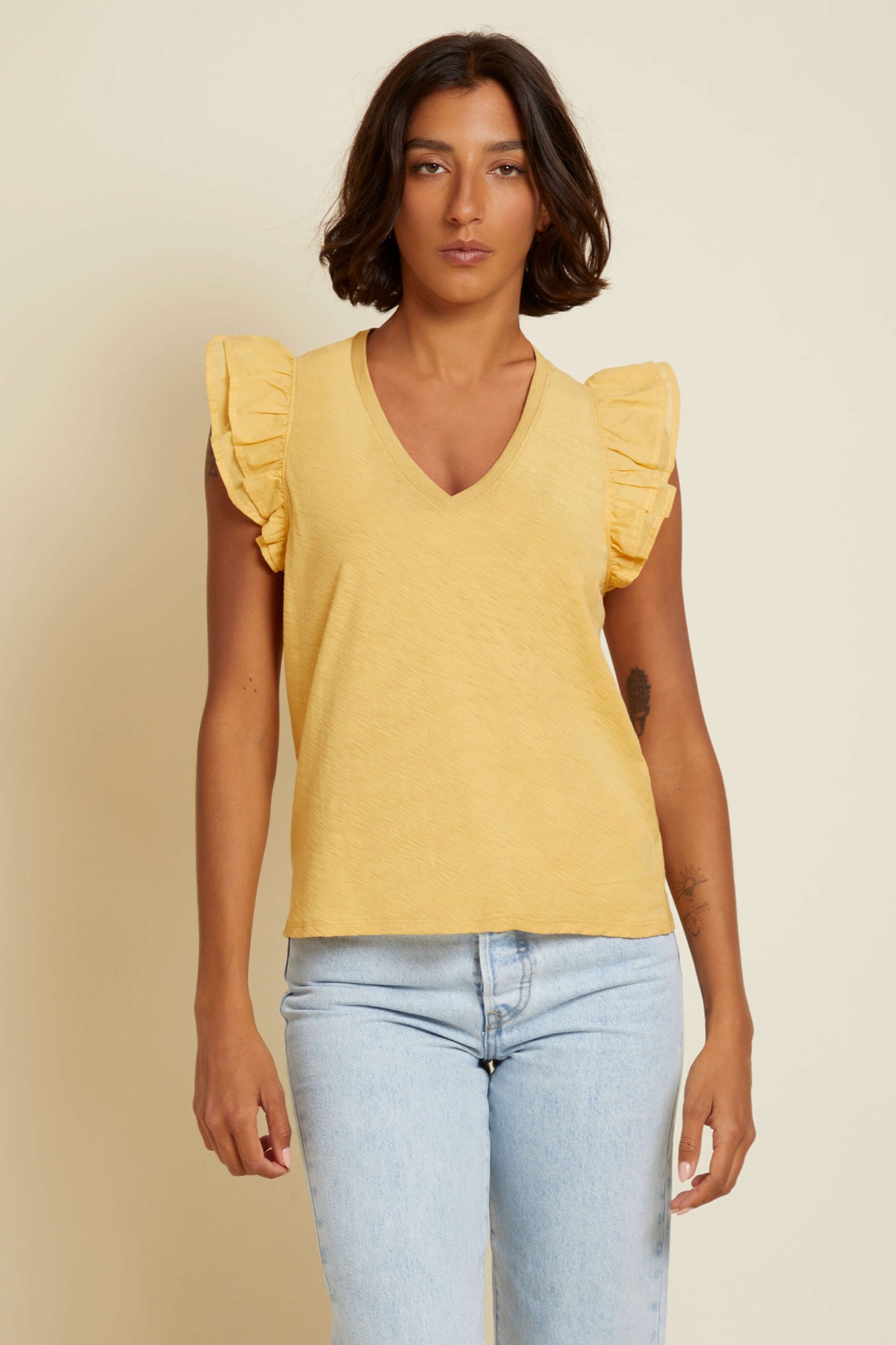Rylan Contrast Ruffle Tank