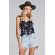 Dorie Ruffle Print Tank