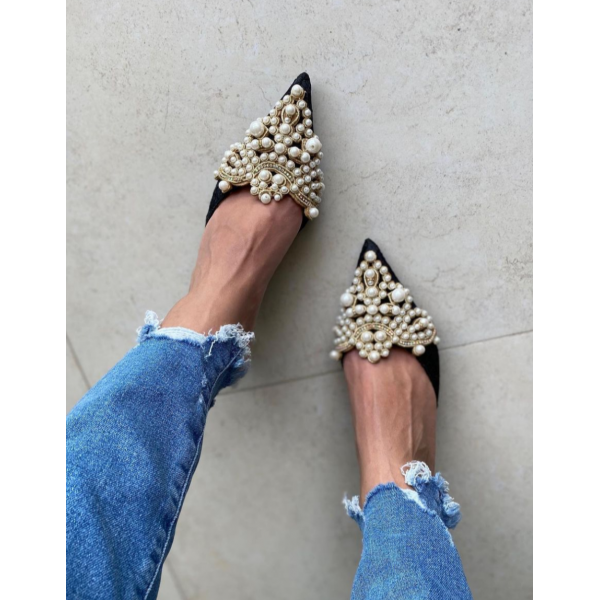 La Pearl Embellished Heels