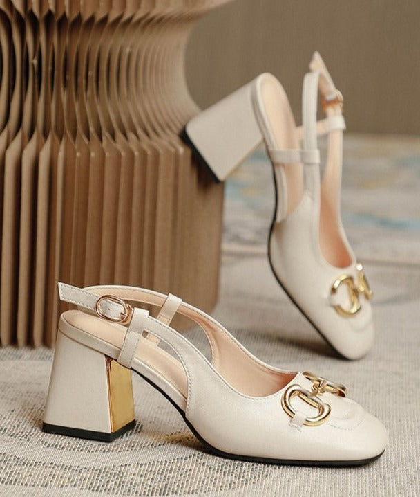 Agnes Vintage Thick Heels