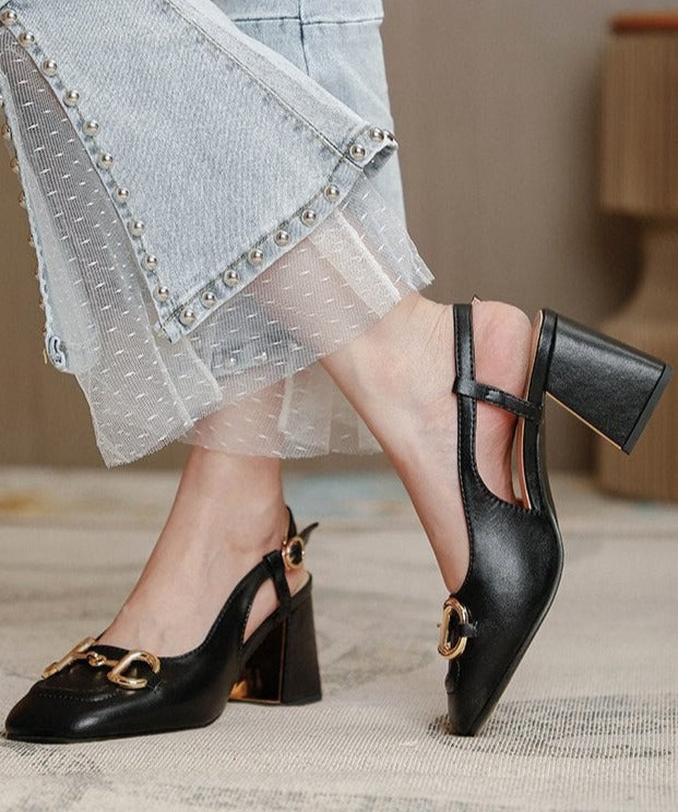 Agnes Vintage Thick Heels