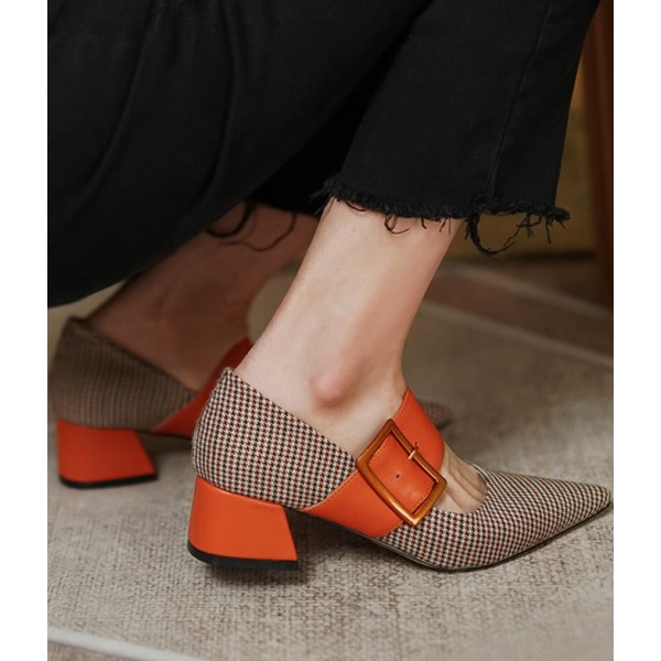 Jane Orange Heels