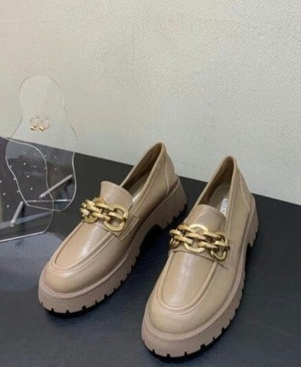Elina Metal Chain Loafers