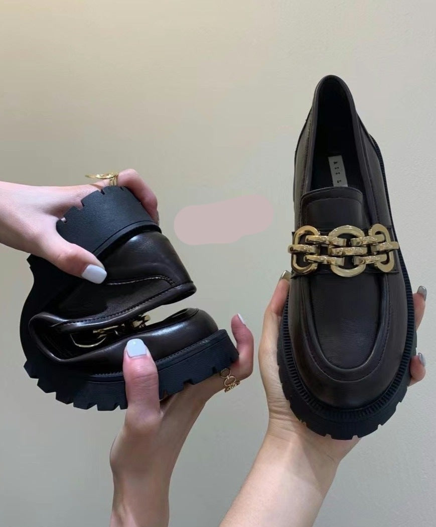 Elina Metal Chain Loafers