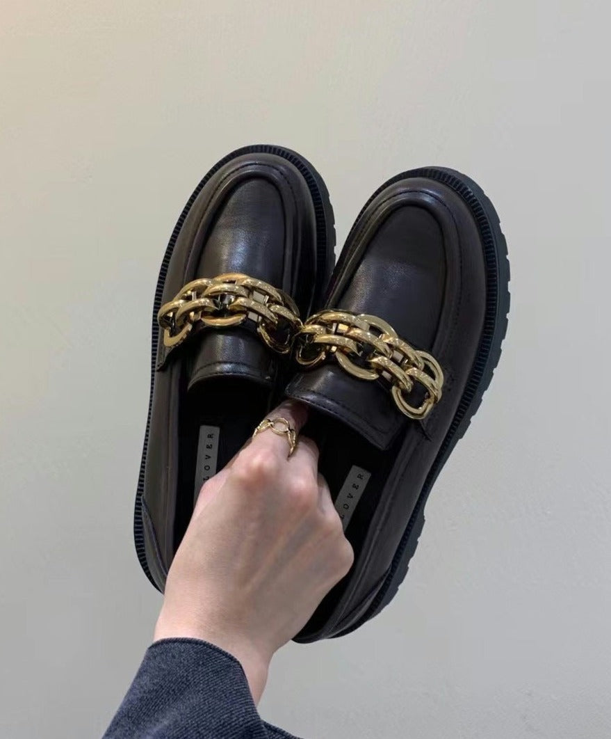 Elina Metal Chain Loafers
