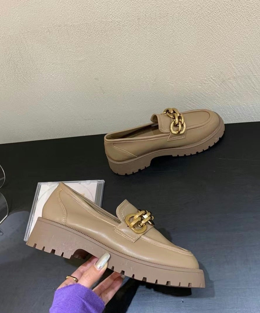 Elina Metal Chain Loafers