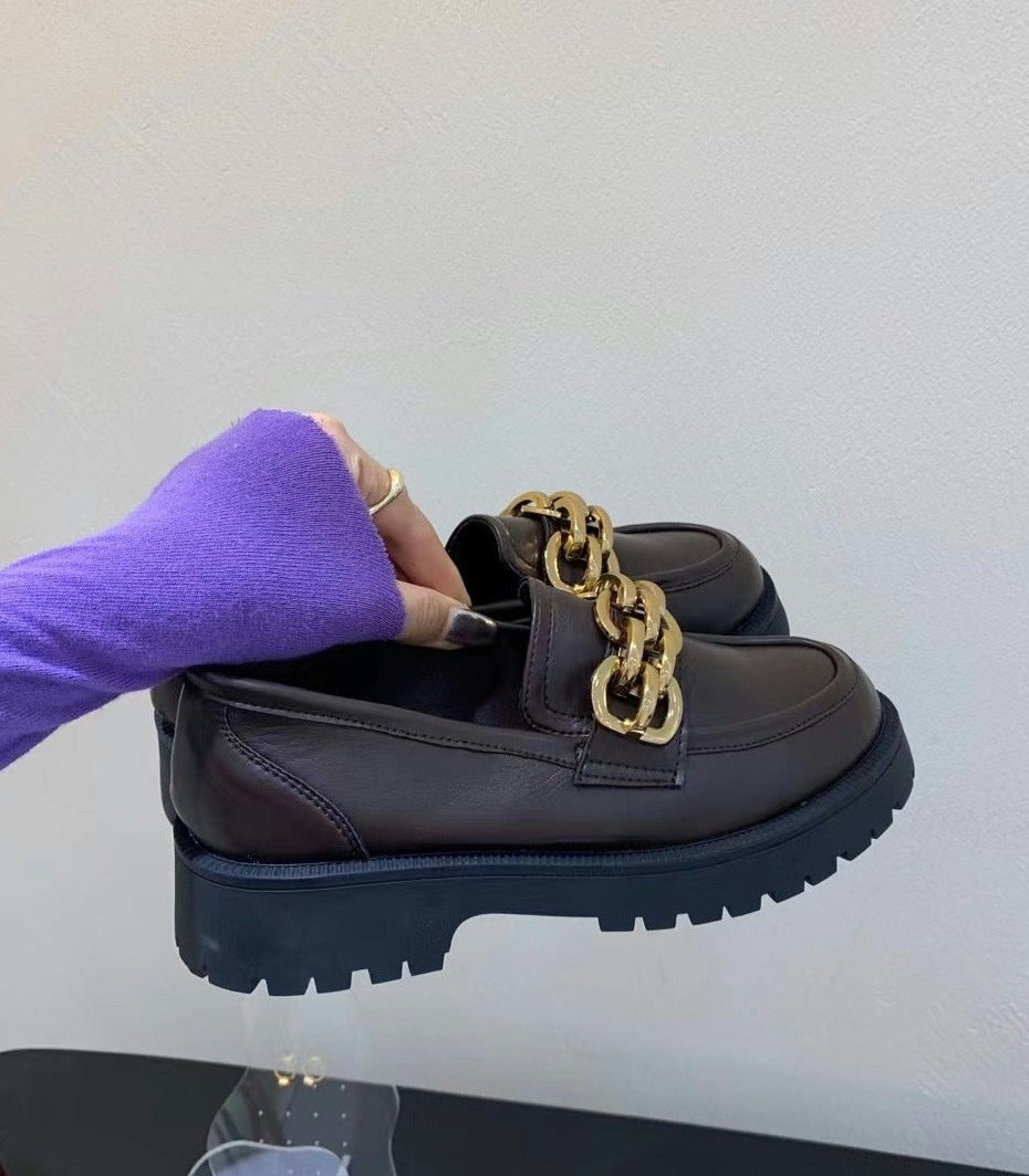 Elina Metal Chain Loafers