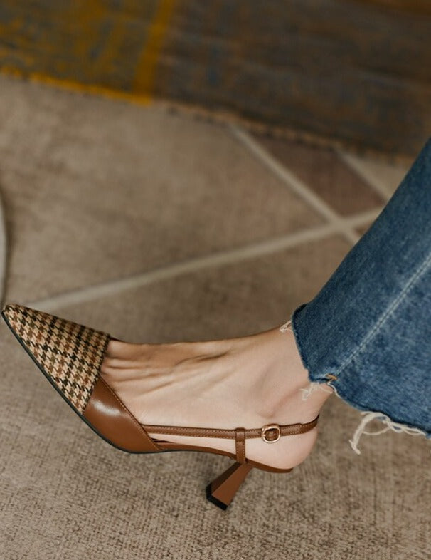 Fiona Leather Kitten Heels