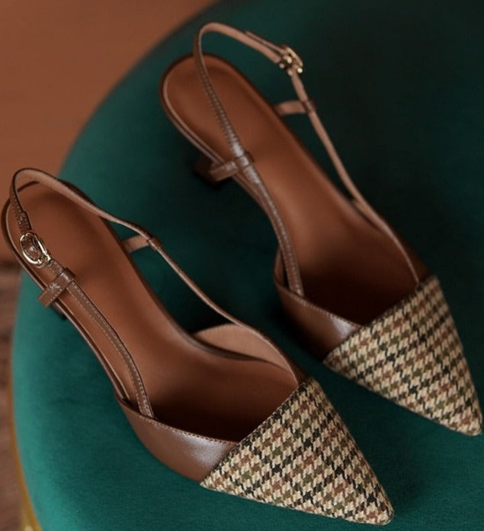 Fiona Leather Kitten Heels